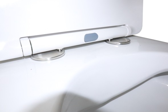 Унитаз-моноблок AZARIO GRESSA 705х370х760 напольный, безободковый, в комплекте с сиденьем дюропласт микролифт, белый (AZ-1111)