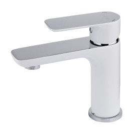 Смеситель для раковины  25к G1048-1 GAPPO с гигиенической лейкой, литой, БЕЛЫЙ-ХРОМ - G1048-1 