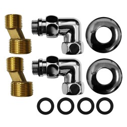 Угловое соединение для полотенцесушителей Azario уголок со сгоном 3/4&amp;quot;х1/2&amp;quot;, хром (4670078531650)