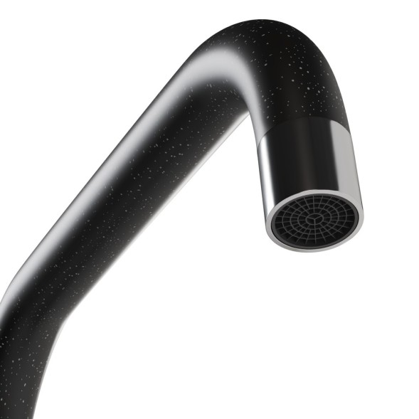 Смеситель для кухни 35к MIXLINE ML-GS12 (308) черный высок. излив - ML-GS12 (308) 