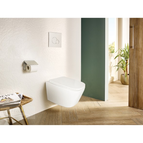 Сет LORANTO Инсталляция + Унитаз Delphi подвесной, безободковый, с системой смыва Tornado в комплекте с быстросъемным сиденьем микролифт (4501+91343)