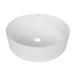 Раковина накладная на столешницу WAVE Solo 400*400*125 ш*г*в без перелива,белый,круг - 552552