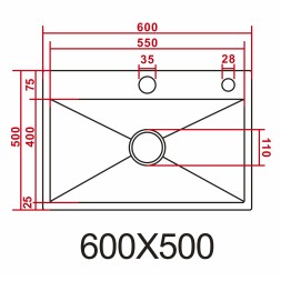 Кухонная мойка AZARIO NICOLE (600*500*220) нержавеющая сталь серая  (сифон, диспенсер,коландер) (AZG6050N)