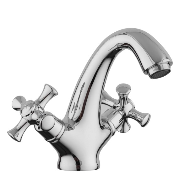 Смеситель для раковины 1/2 кер G1042 GAPPO литой, креп. 2 шпильки, ХРОМ - G1042 