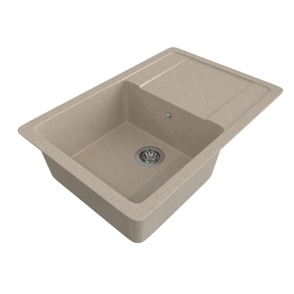 Мойка ML-GMS15 СТАНДАРТ с крылом, песочный (302), 640*505*185мм - 00-00002368 