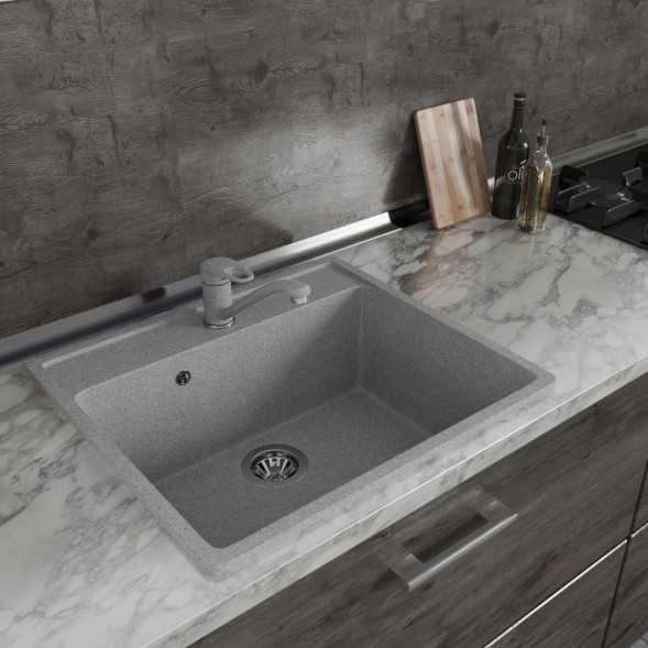 Мойка ML-GMS21 СТАНДАРТ прямоугольная, светло-серый (310), 565*505*200мм - 00-00002390 