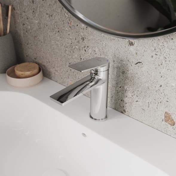 Смеситель для раковины 35к Milardo 	AZUSB00M01 &amp;quot;Azure&amp;quot; литой, п/шпильку, ХРОМ - AZUSB00M01 