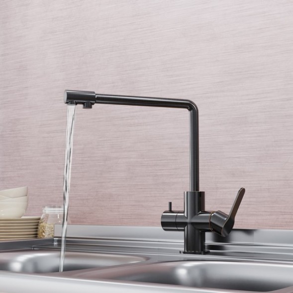 Смеситель для кухни 35k MIXLINE MLSS-03201 БРОНЗА  подкл.к фильтру* - MLSS-03201 Бронза 