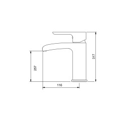 Смеситель для раковины 25к G1048-8 GAPPO литой, каскадный излив, п/гайку, БЕЛЫЙ-ХРОМ - G1048-8 