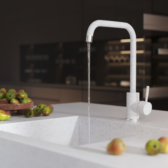 Смеситель для кухни 35к MIXLINE ML-GS12 (310) серый высок. излив - ML-GS12 (310) 