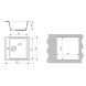 Мойка ML-GMS21 СТАНДАРТ прямоугольная, темно-серый (309), 565*505*200мм - 00-00002566 
