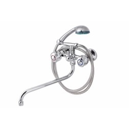 Смеситель для ванны и раковины 1/2 кер ПРОФСАН ПСМ-157-48 "ЕВРО", эксцентрики "ЕВРО", ХРОМ - PSM-157-48