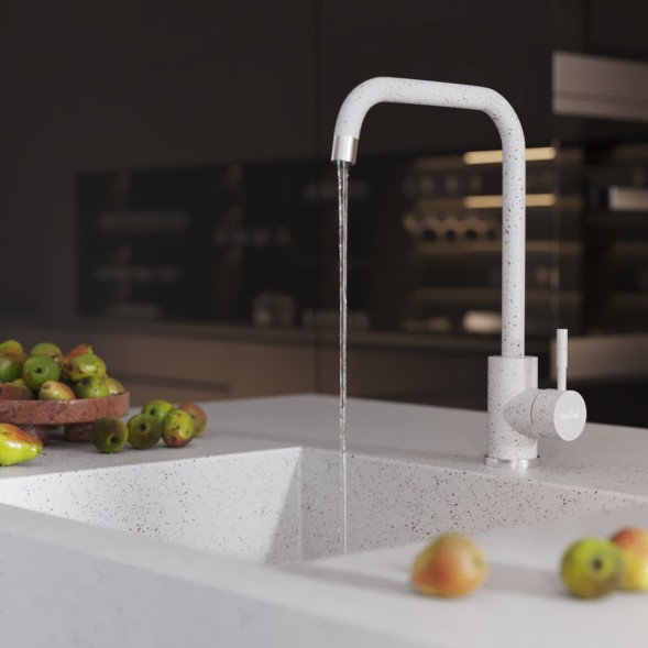 Смеситель для кухни 35к MIXLINE ML-GS12 (328) бежевый высок. излив - ML-GS12 (328) 