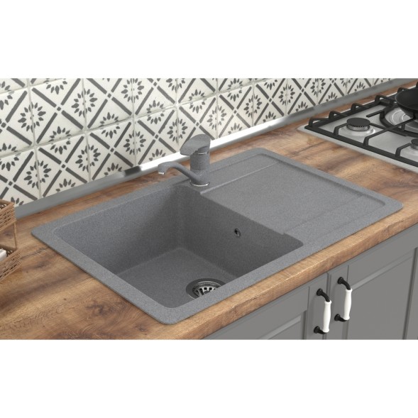 Мойка ML-GMS15 СТАНДАРТ с крылом, темно-серый (309), 640*505*185мм - 00-00002487 