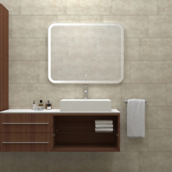 Зеркало MIXLINE &amp;quot;Стив Нео-S&amp;quot; 1000*800 (ШВ) сенсорный выкл, светодиодная бегущая подсветка - LED-00002887 