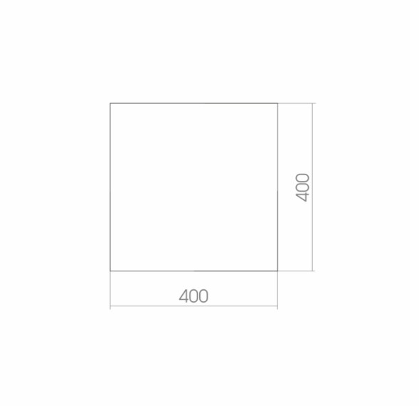 Зеркало MIXLINE квадрат 400*400 (ШВ) б/полки - 00000081 