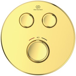 Смеситель для душа Ideal Standard CERATHERM NAVIGO встраиваемый термостатический, на 2 выхода, шлифованное золото (A7296A2)