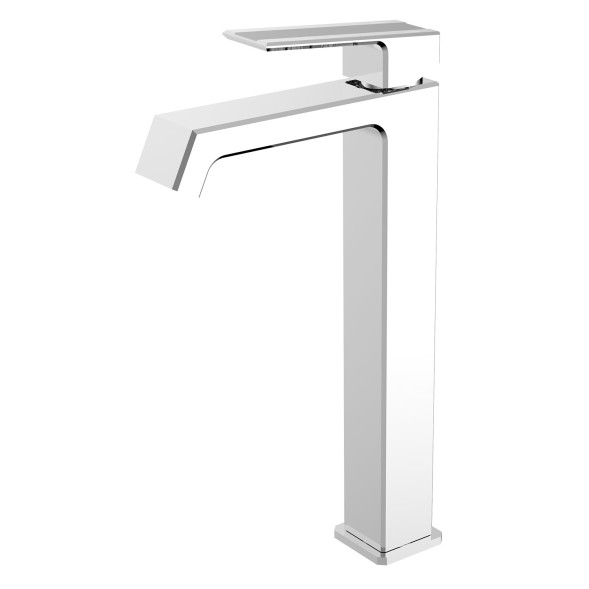 Смеситель для раковины-чаши Azario EXQUISITE высокий, керамический картридж,  без донного клапана, хром (AZ-VSM168R40C)