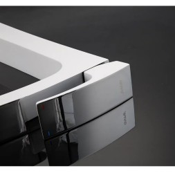 Смеситель для раковины 35к G1007-18 GAPPO высокий, литой, БЕЛЫЙ-ХРОМ - G1007-18 