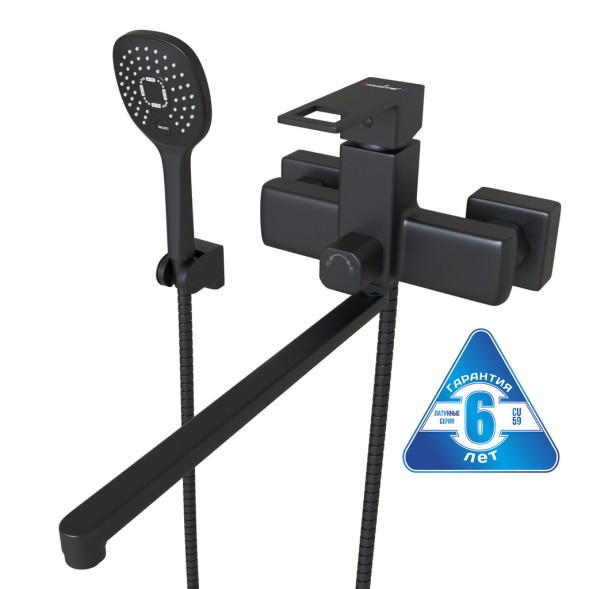 Смеситель для ванны и раковины 35k MIXLINE ML34-02 &amp;quot;Solo Black&amp;quot; ЧЕРНЫЙ - ML34-02 