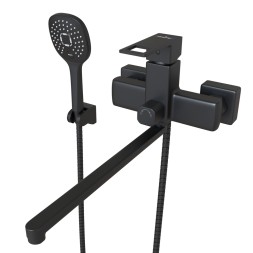 Смеситель для ванны и раковины 35k MIXLINE ML34-02 "Solo Black" ЧЕРНЫЙ - ML34-02