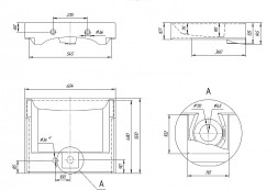Раковина над стиральной машиной "Оливер- 60*50" ш*г, с кронштейнами (Valleri) -