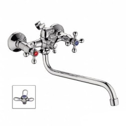 Смеситель для ванны и раковины 1/2 кер L2212 Ledeme с шар перекл, латунь - L2212