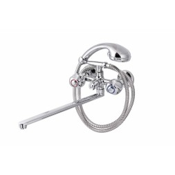 Смеситель для ванны и раковины 1/2 кер ПРОФСАН ПСМ-159-48 "ЕВРО", эксцентрики "ЕВРО, ХРОМ - PSM-159-48