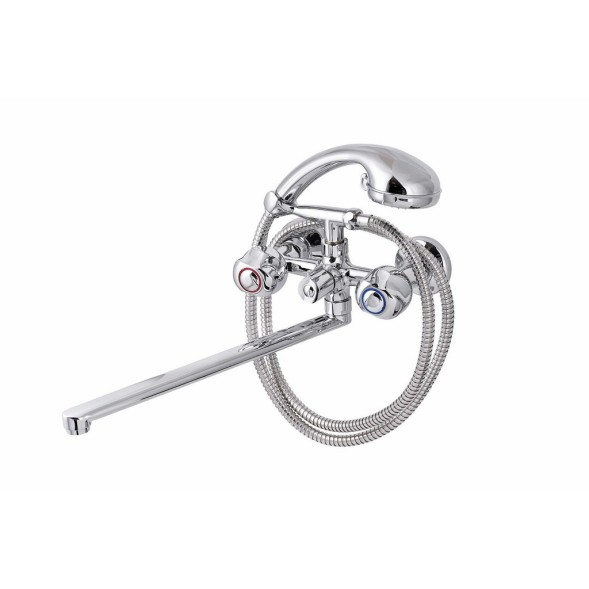 Смеситель для ванны и раковины 1/2 кер ПРОФСАН ПСМ-159-48 &amp;quot;ЕВРО&amp;quot;,  эксцентрики &amp;quot;ЕВРО, ХРОМ - PSM-159-48 