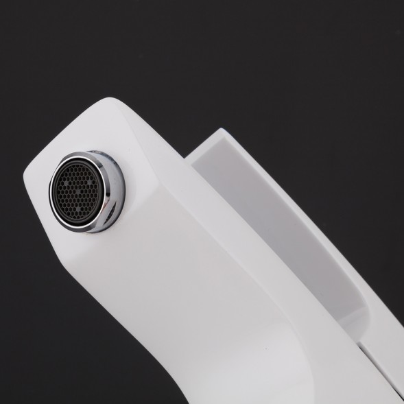 Смеситель для раковины 35к G1007-7 GAPPO литой, п/гайку, БЕЛЫЙ-ХРОМ - G1007-7 