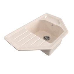 Мойка ML-GMS17 СТАНДАРТ угловая с крылом, бежевый (328), 780*485*190мм - 00-00002378 