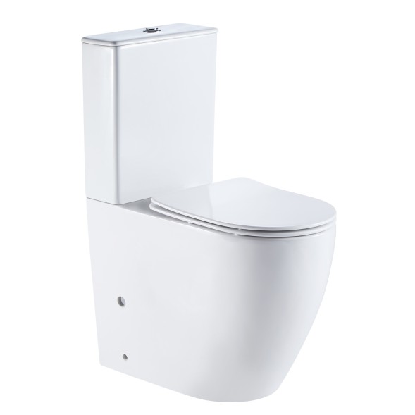 Унитаз-компакт AZARIO MIRADA 655х385х920 напольный, в комплекте с бачком и сиденьем микролифт (AZ-1289A)