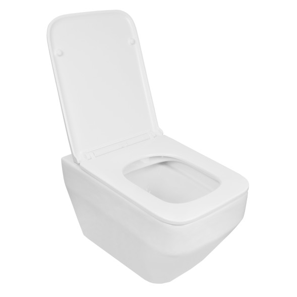 Унитаз подвесной Azario MONEO 530х365х370 безободковый, в комплекте с быстросъемным сидением микролифт (AZ-0062)