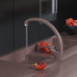 Смеситель для кухни 35к MIXLINE ML-GS02 (307) терракотовый высок. излив - 00-00000588 