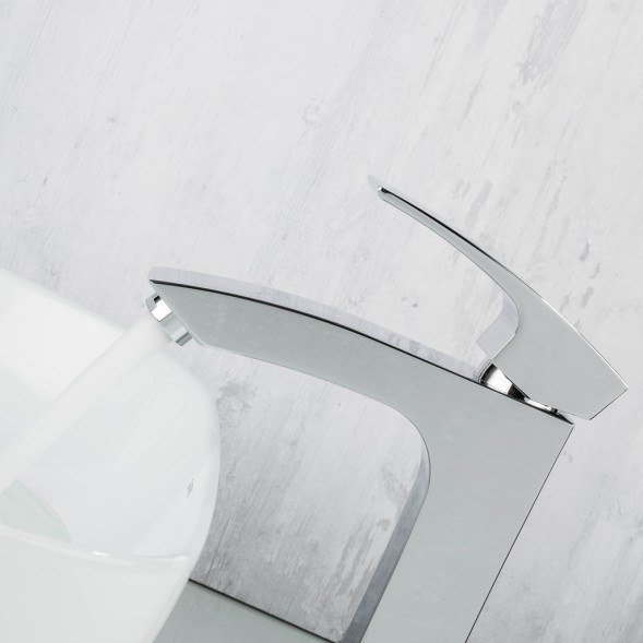 Смеситель для раковины 35к G1007-72 GAPPO высокий, литой, п/гайку, ХРОМ - G1007-72 