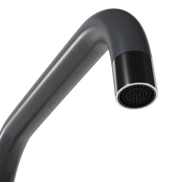 Смеситель для кухни 35к MIXLINE ML-GS12 (342) графит высок. излив - ML-GS12 (342) 