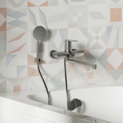 Смеситель для ванны и раковины 35k MIXLINE MLSS-021 НЕРЖ - MLSS-021 