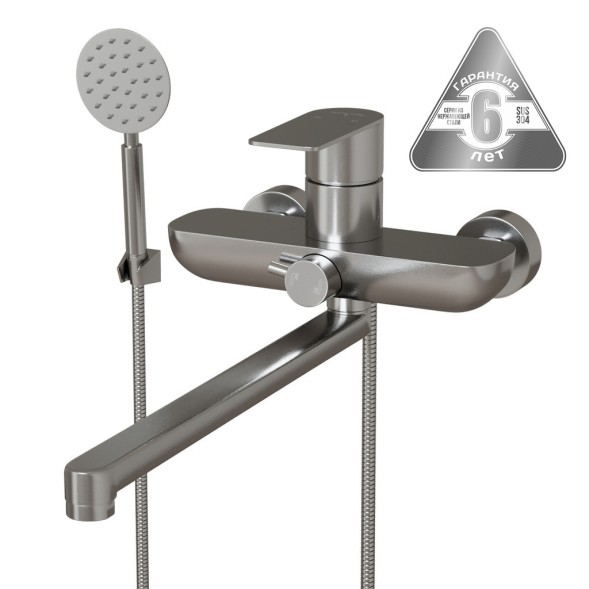 Смеситель для ванны и раковины 35k MIXLINE MLSS-021 НЕРЖ - MLSS-021 