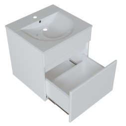 Тумба д/ванной &amp;quot;БРИКС-50&amp;quot; подвесная под раковину &amp;quot;Breeze 50&amp;quot; мебельный (Sanita Luxe) (ПВХ) - 555003 
