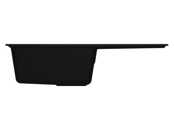 Мойкa ML-GMU07 УЛЬТРА с крылом, черный камень, 735*475 мм (глуб. чаши 175) - 00-001425 