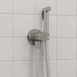 Смеситель с гигиенической лейкой 25к IDDIS 005BCR0i08 встраиваемый ХРОМ матовый - 005BCR0i08