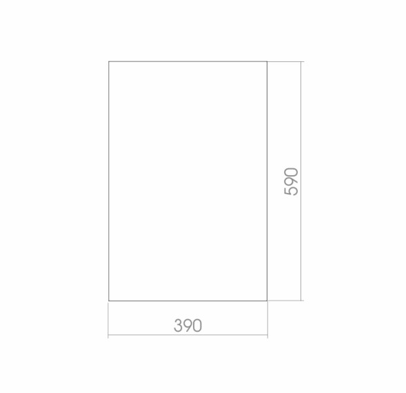Зеркало MIXLINE прямоугольник 390*590 (ШВ) б/полки - 00000417 