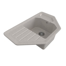 Мойка ML-GMS17 СТАНДАРТ угловая с крылом, светло-серый (310), 780*485*190мм - 00-00002374 