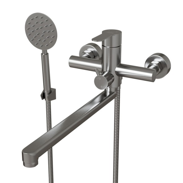 Смеситель для ванны и раковины 35k MIXLINE MLSS32-02 &amp;quot;Stainless&amp;quot; НЕРЖ - MLSS32-02 