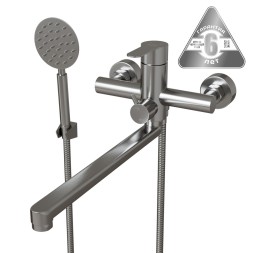 Смеситель для ванны и раковины 35k MIXLINE MLSS32-02 &amp;quot;Stainless&amp;quot; НЕРЖ - MLSS32-02 