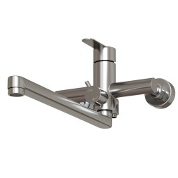 Смеситель для ванны и раковины 35k MIXLINE MLSS32-02 &amp;quot;Stainless&amp;quot; НЕРЖ - MLSS32-02 