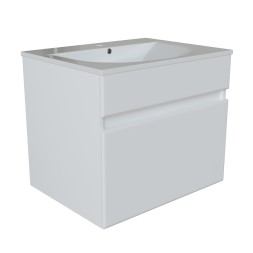 Тумба д/ванной &amp;quot;БРИКС-60&amp;quot; подвесная под раковину &amp;quot;Breeze 60&amp;quot; мебельный (Sanita Luxe) (ПВХ) - 555004 