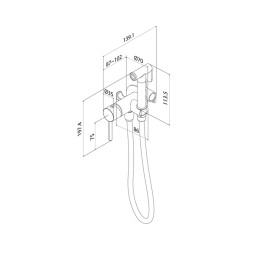 Смеситель с гигиенической лейкой 25к IDDIS 005MGR0i08 встраиваемый ЗОЛОТО матовый - 005MGR0i08