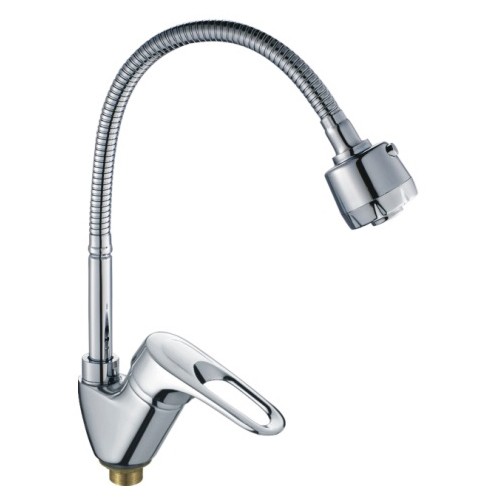 Смеситель для кухни 40к HB4304-3 HAIBA гибкий излив, с/отв боковая  п/гайку - HB4304-3 