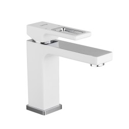 Смеситель для раковины 35к G1017-1 GAPPO литой, с гигиенической лейкой, БЕЛЫЙ-хром - G1017-1 